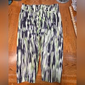 Calvin Klein Performance Women's Stripes Print Leggings Capris Size XL